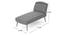 Recame Fabric Chaise Launger in T Blue Colour (Grey, Matte Finish) by Urban Ladder - Design 1 Dimension - 852221