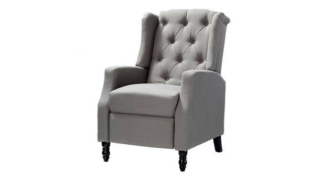 Louis Modern Reckiner Chair with Reciner Velvet in Dark Grey Colour (Dark Grey, Matte Finish) by Urban Ladder - Design 1 Side View - 852230