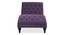 Pion Velvet Chaise Launger in Yellow Colour (Purple, Matte Finish) by Urban Ladder - Ground View Design 1 - 852246