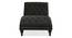Pion Velvet Chaise Launger in Yellow Colour (Black, Matte Finish) by Urban Ladder - Ground View Design 1 - 852248