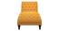Pion Velvet Chaise Launger in Yellow Colour (Yellow, Matte Finish) by Urban Ladder - Ground View Design 1 - 852251