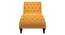 Pion Velvet Chaise Launger in Yellow Colour (Yellow, Matte Finish) by Urban Ladder - Ground View Design 1 - 852251