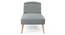 Recame Fabric Chaise Launger in T Blue Colour (Grey, Matte Finish) by Urban Ladder - Ground View Design 1 - 852252