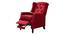 Louis Modern Reckiner Chair with Reciner Velvet in Dark Grey Colour (Grey, Matte Finish) by Urban Ladder - Ground View Design 1 - 852265