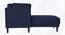 Lacrista Fabric Chaise Launger in Yellow Colour (Navy Blue, Matte Finish) by Urban Ladder - Rear View Design 1 - 852271