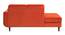 Mydril Velvet Chaise Launger in Orange Colour (Orange, Matte Finish) by Urban Ladder - Rear View Design 1 - 852275