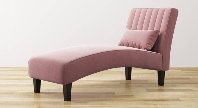 Fiest Velvet Chaise Launger in T Blue  Colour (Pink, Matte Finish) by Urban Ladder - Design 1 Side View - 852337