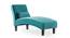 Fiest Velvet Chaise Launger in T Blue  Colour (Turquoise Blue, Matte Finish) by Urban Ladder - Design 1 Side View - 852338