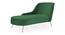 Henz Velvet Chaise Launger in T Blue Colour (Black, Matte Finish) by Urban Ladder - Design 1 Side View - 852341