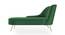 Henz Velvet Chaise Launger in T Blue Colour (Black, Matte Finish) by Urban Ladder - Ground View Design 1 - 852366