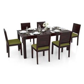 All 6 Seater Dining Table Sets In Jaipur Design Arabia XL Storage - Oribi 6 Seater Dining Table Set (Mahogany Finish, Avocado Green)