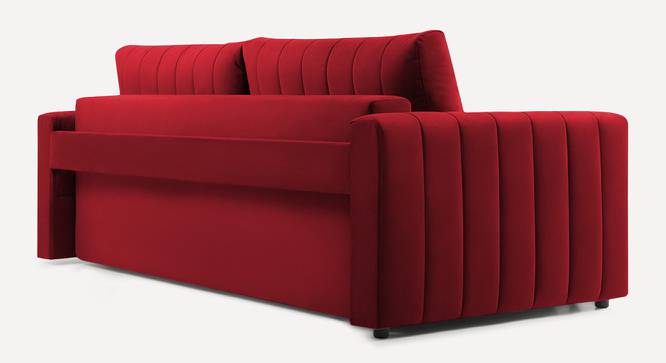 Beliss 3 Seater Pull Out Sofa Cum Bed ith storage In Orange Colour (Maroon) by Urban Ladder - Rear View Design 1 - 852719