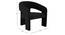 Ashley Velvet Accent Chair in Yellow Colour (Black) by Urban Ladder - Rear View Design 1 - 852724