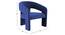 Ashley Velvet Accent Chair in Yellow Colour (Navy Blue) by Urban Ladder - Rear View Design 1 - 852733