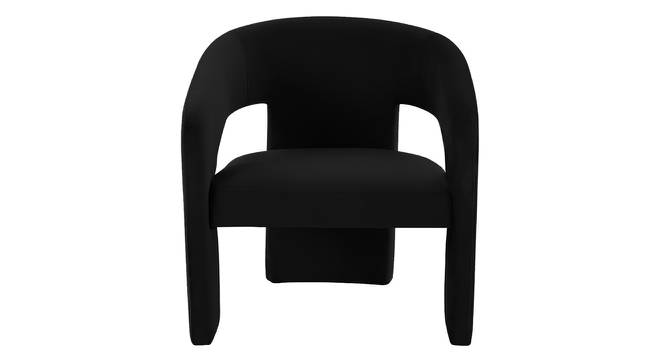 Ashley Velvet Accent Chair in Yellow Colour (Black) by Urban Ladder - Design 1 Side View - 852773