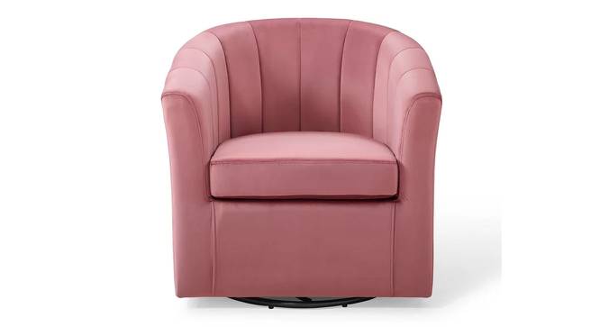 Barrin Swivel Solid Wood Barrel Chair in Purple Colour (Dusty Rose) by Urban Ladder - Design 1 Side View - 852795