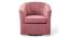 Barrin Swivel Solid Wood Barrel Chair in Purple Colour (Dusty Rose) by Urban Ladder - Design 1 Side View - 852795