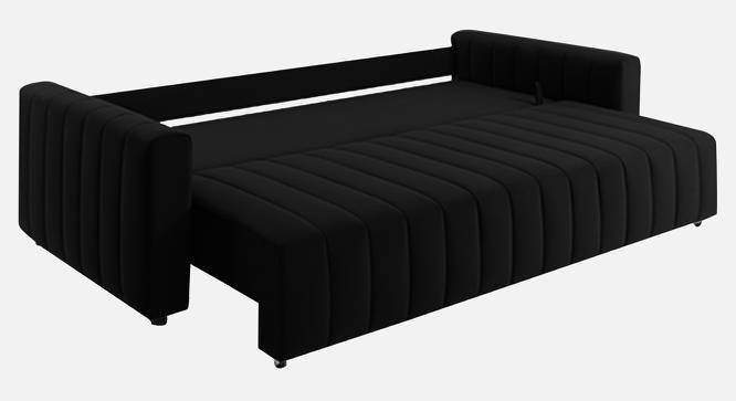 Beliss 3 Seater Pull Out Sofa Cum Bed ith storage In Orange Colour (Black) by Urban Ladder - Ground View Design 1 - 852821