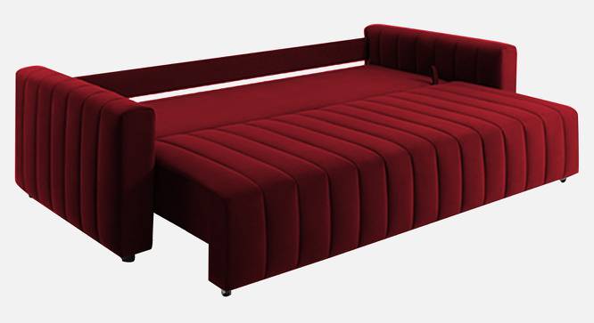 Beliss 3 Seater Pull Out Sofa Cum Bed ith storage In Orange Colour (Maroon) by Urban Ladder - Ground View Design 1 - 852825
