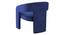 Ashley Velvet Accent Chair in Yellow Colour (Navy Blue) by Urban Ladder - Ground View Design 1 - 852832
