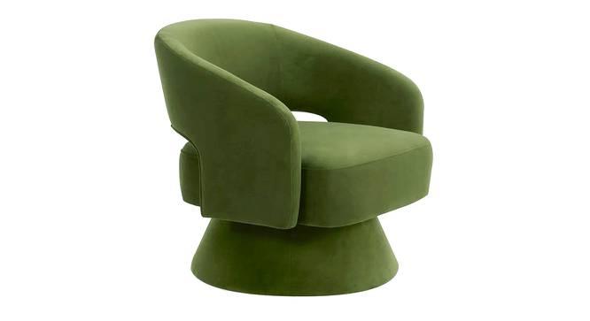 Aracell Swivel Solid Wood Round Chair in Yellow Colour (Mint Green) by Urban Ladder - Front View Design 1 - 852837