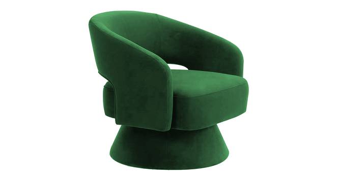 Aracell Swivel Solid Wood Round Chair in Yellow Colour (Green) by Urban Ladder - Front View Design 1 - 852839