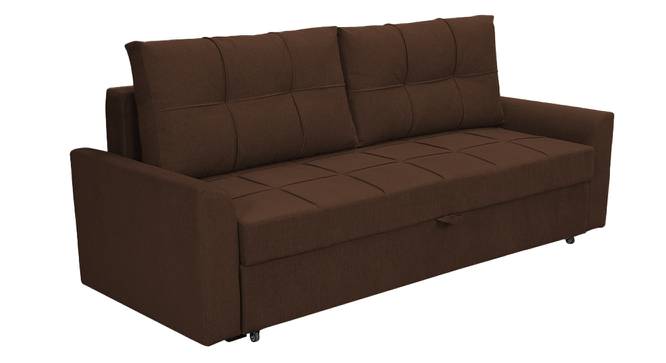 Barato 3 Seater Pull Out Sofa Cum Bed In Nav Blue Colour (Brown) by Urban Ladder - Design 1 Side View - 852856