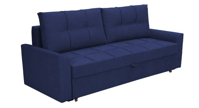 Barato 3 Seater Pull Out Sofa Cum Bed In Nav Blue Colour (Navy Blue) by Urban Ladder - Design 1 Side View - 852863