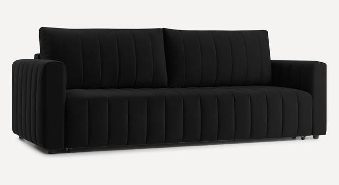 Beliss 3 Seater Pull Out Sofa Cum Bed ith storage In Orange Colour (Black) by Urban Ladder - Design 1 Side View - 852867