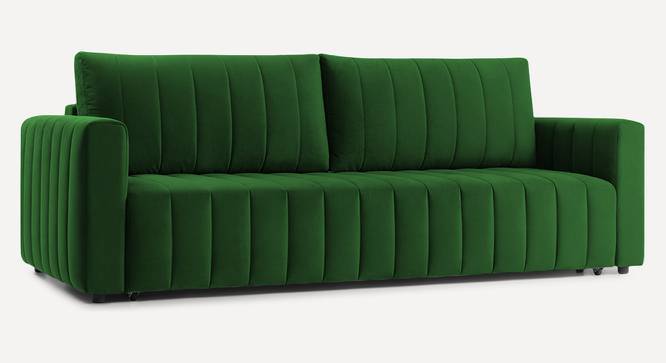 Beliss 3 Seater Pull Out Sofa Cum Bed ith storage In Orange Colour (Green) by Urban Ladder - Design 1 Side View - 852871