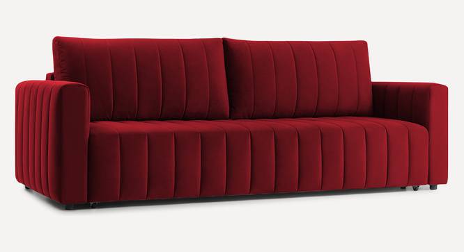 Beliss 3 Seater Pull Out Sofa Cum Bed ith storage In Orange Colour (Maroon) by Urban Ladder - Design 1 Side View - 852872