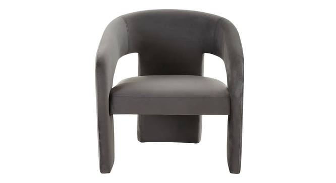 Ashley Velvet Accent Chair in Yellow Colour (Dark Grey) by Urban Ladder - Design 1 Side View - 852877