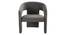 Ashley Velvet Accent Chair in Yellow Colour (Dark Grey) by Urban Ladder - Design 1 Side View - 852877