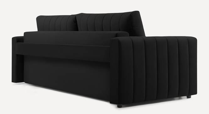 Beliss 3 Seater Pull Out Sofa Cum Bed ith storage In Orange Colour (Black) by Urban Ladder - Rear View Design 1 - 852880