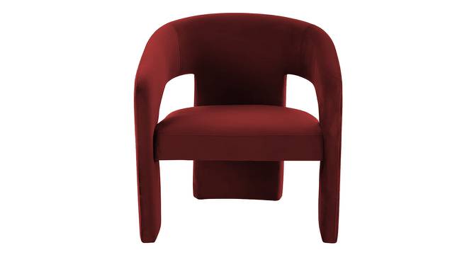 Ashley Velvet Accent Chair in Yellow Colour (Maroon) by Urban Ladder - Design 1 Side View - 852883