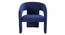 Ashley Velvet Accent Chair in Yellow Colour (Navy Blue) by Urban Ladder - Design 1 Side View - 852884