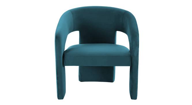 Ashley Velvet Accent Chair in Yellow Colour (Teal Blue) by Urban Ladder - Design 1 Side View - 852886