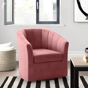 New Arrivals Living Room Furniture Design Barrin Fabric Accent Chair in Dusty Rose Colour