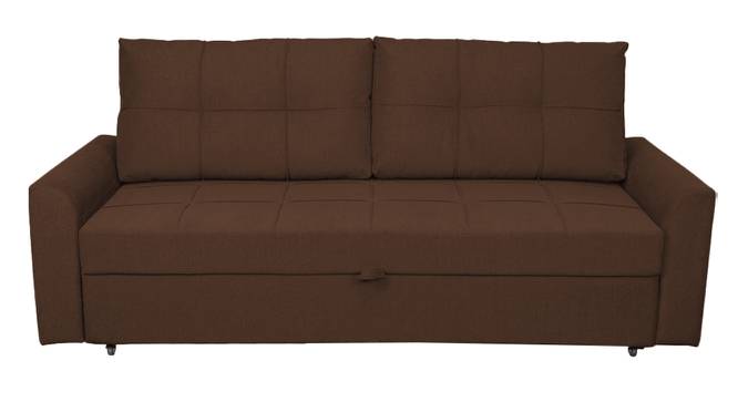 Barato 3 Seater Pull Out Sofa Cum Bed In Nav Blue Colour (Brown) by Urban Ladder - Front View Design 1 - 852960