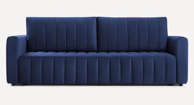 Beliss 3 Seater Pull Out Sofa Cum Bed ith storage In Orange Colour (Navy Blue) by Urban Ladder - Front View Design 1 - 852965