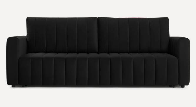 Beliss 3 Seater Pull Out Sofa Cum Bed ith storage In Orange Colour (Black) by Urban Ladder - Front View Design 1 - 852966
