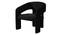 Ashley Velvet Accent Chair in Yellow Colour (Black) by Urban Ladder - Front View Design 1 - 852970