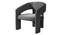 Ashley Velvet Accent Chair in Yellow Colour (Dark Grey) by Urban Ladder - Front View Design 1 - 852972