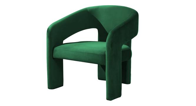 Ashley Velvet Accent Chair in Yellow Colour (Green) by Urban Ladder - Front View Design 1 - 852973