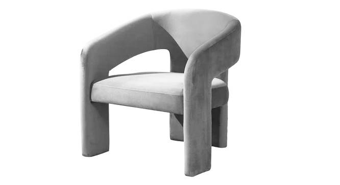 Ashley Velvet Accent Chair in Yellow Colour (Grey) by Urban Ladder - Front View Design 1 - 852974