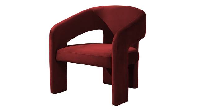 Ashley Velvet Accent Chair in Yellow Colour (Maroon) by Urban Ladder - Front View Design 1 - 852975