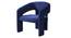 Ashley Velvet Accent Chair in Yellow Colour (Navy Blue) by Urban Ladder - Front View Design 1 - 852976