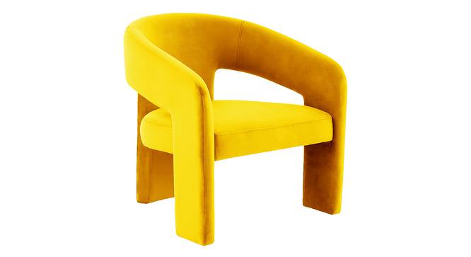 Ashley Velvet Accent Chair in Yellow Colour (Yellow) by Urban Ladder - Front View Design 1 - 852979