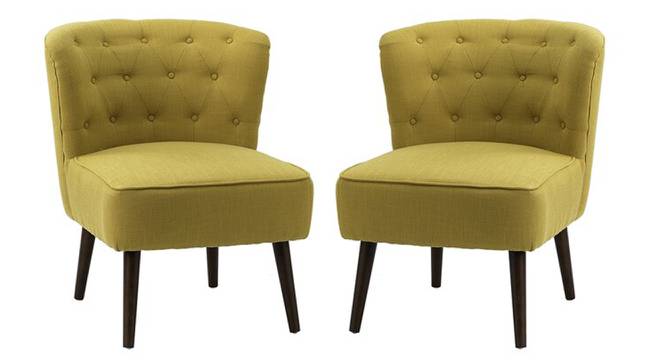 Azal Accent Chair in Yellow Colour Set 2 (Yellow) by Urban Ladder - Front View Design 1 - 852984