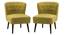 Azal Accent Chair in Yellow Colour Set 2 (Yellow) by Urban Ladder - Front View Design 1 - 852984